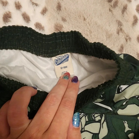 Old navy 12-18mos ninja turtle swim trunks - Picture 2 of 3